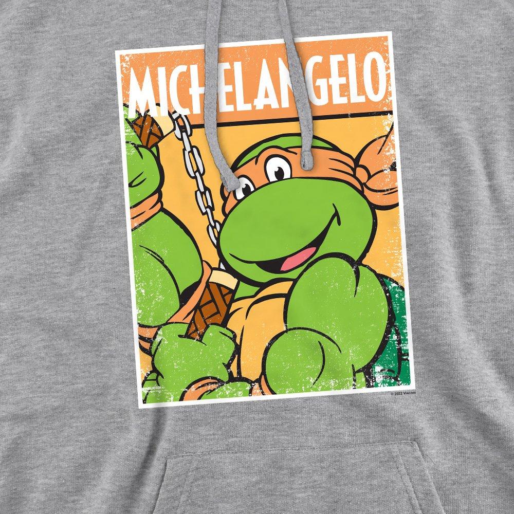 Light Grey - Teenage Mutant Ninja Turtles - Tmnt Tmnt Mikey Hoddie Athletic Heather - 2