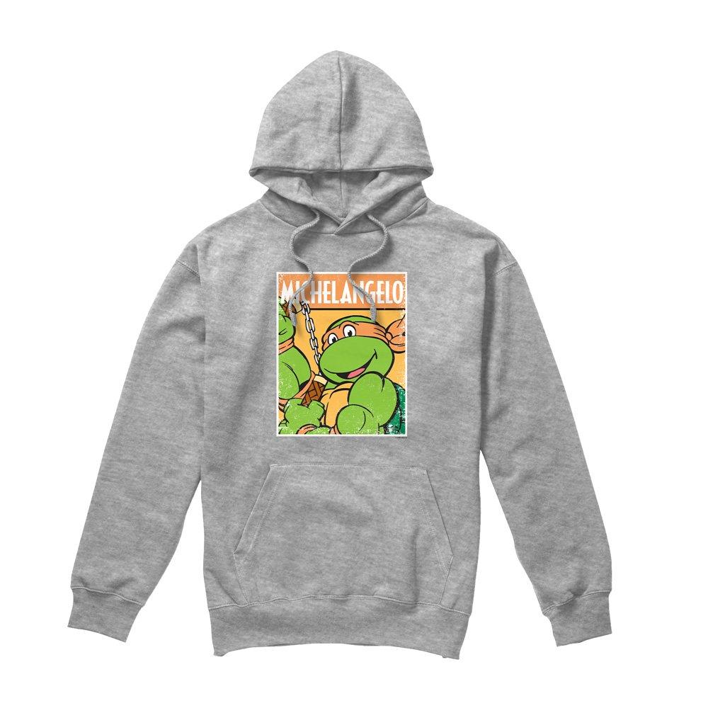 Light Grey - Teenage Mutant Ninja Turtles - Tmnt Tmnt Mikey Hoddie Athletic Heather - 4