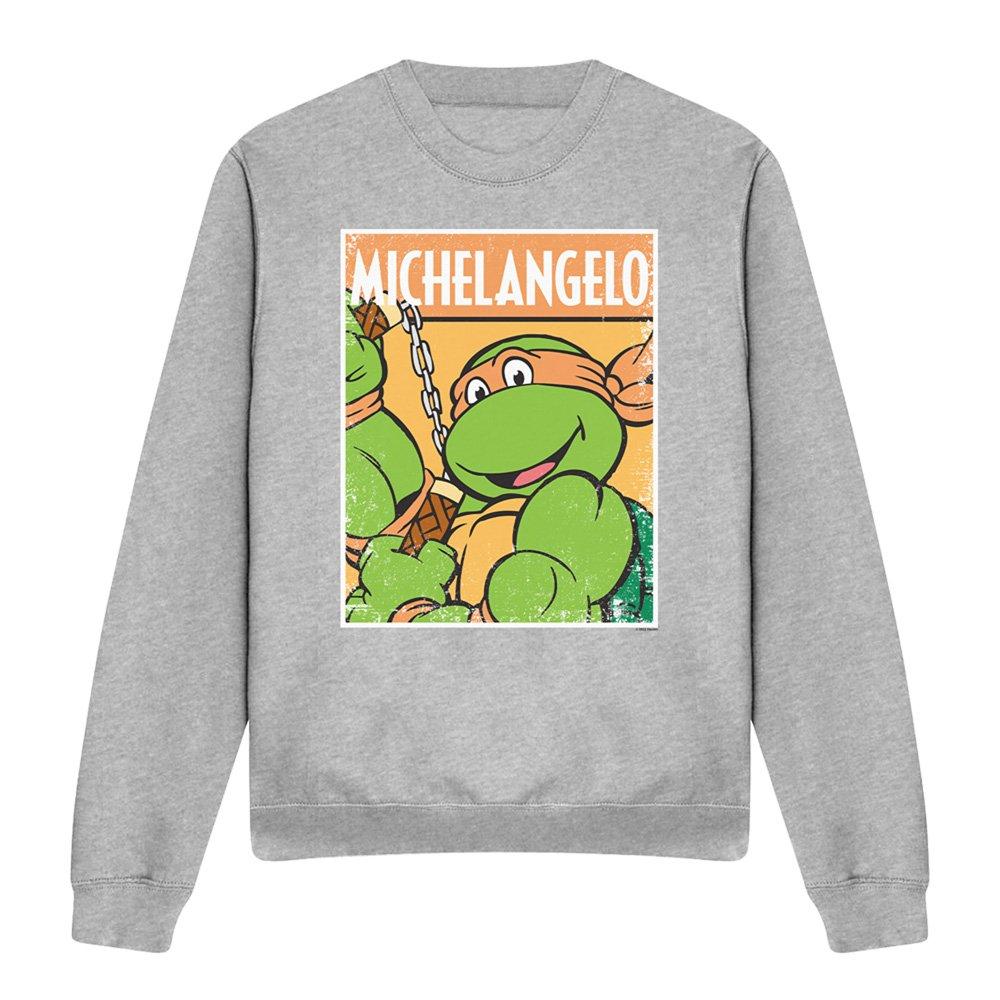 Light Grey - Teenage Mutant Ninja Turtles - Tmnt Tmnt Mikey Sweatshirt Athletic Heather - 4