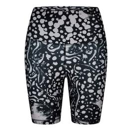 Reebok Lux Bold Modern Safari Print High-Waisted Shorts W Gym Legging Womens