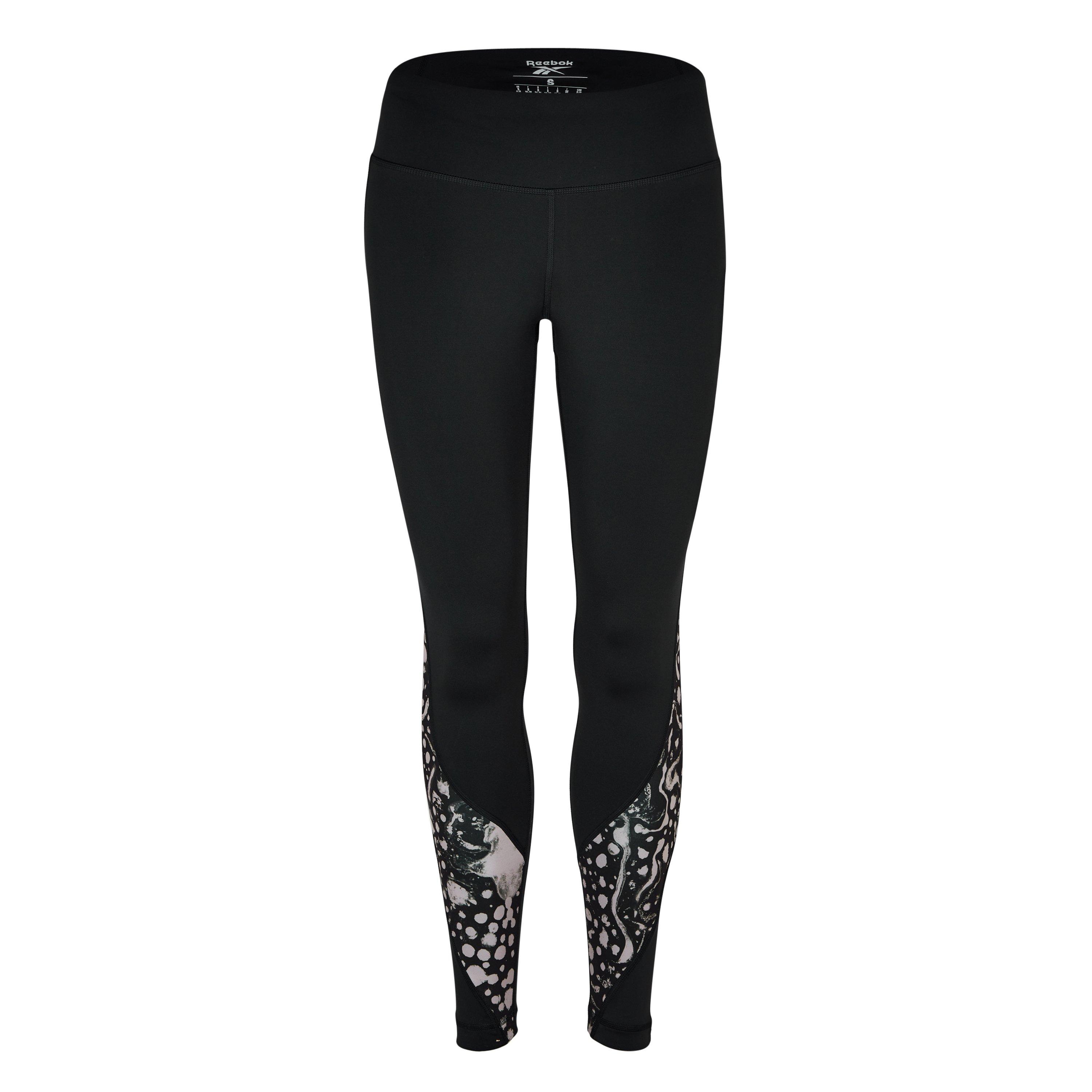 Reebok Women's Modern Safari Performance Gym Leggings - Night Black - 4-6