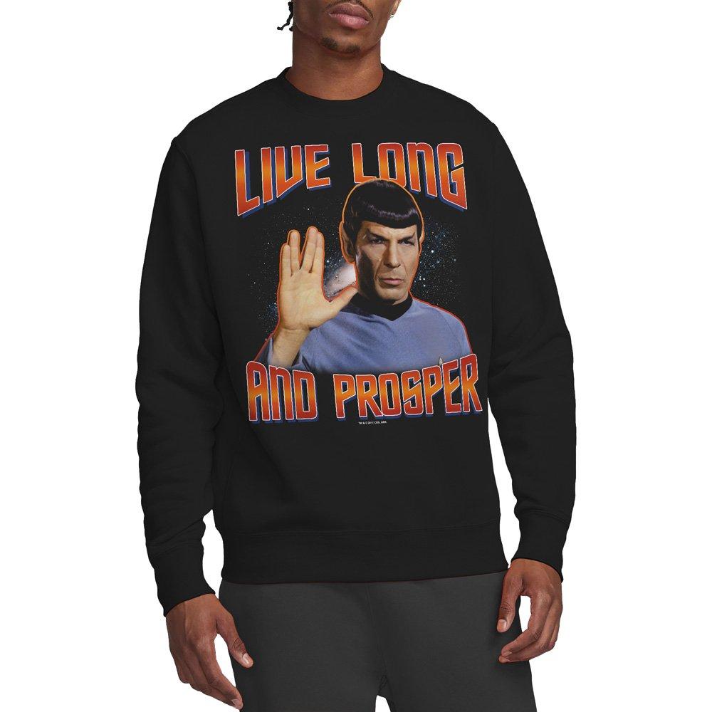 Black - Star Trek - St Original Live Long And Prosper Crew Sweatshirt - 1