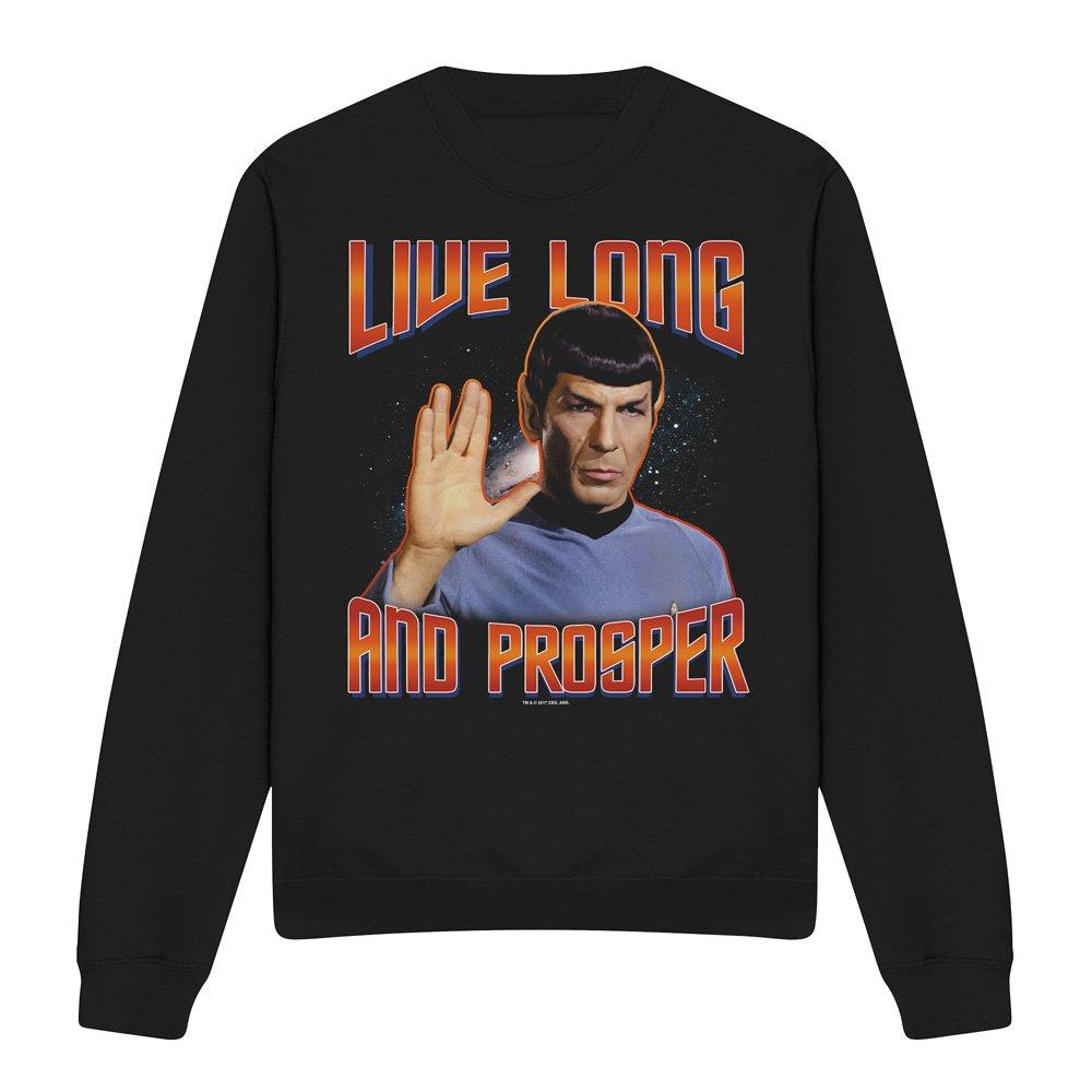 Black - Star Trek - St Original Live Long And Prosper Crew Sweatshirt - 4