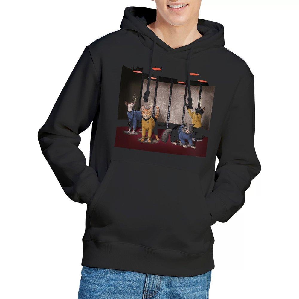 Black - Star Trek - Star Trek Beam Meow Up Hoodie Black - 1