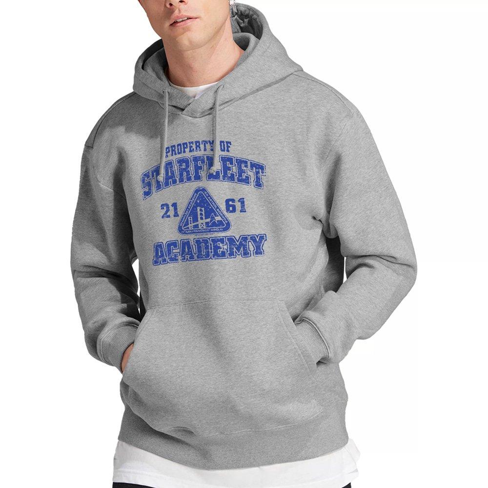 Grey - Star Trek - Star Trek Old School Hoodie Athletic Heather - 1