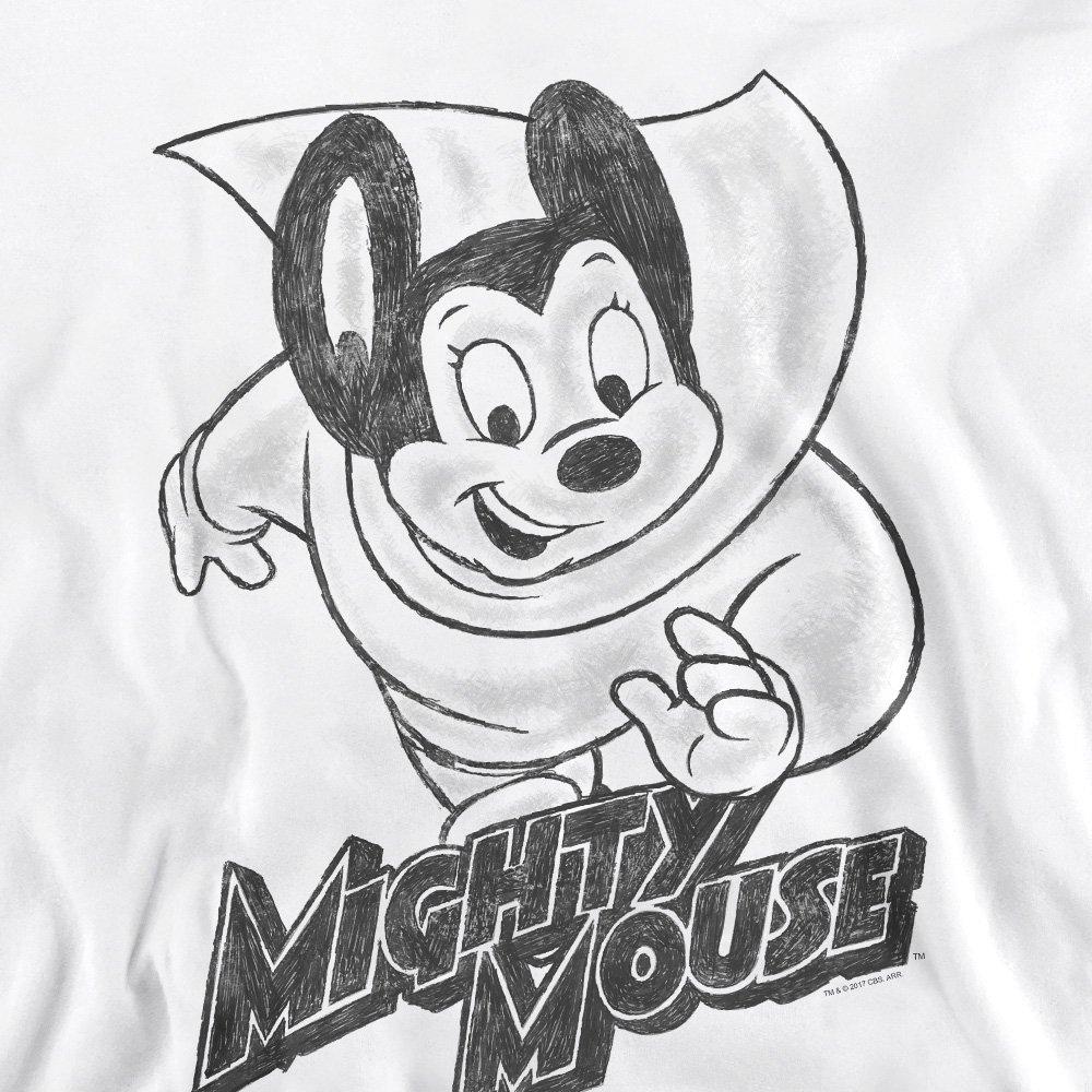 White - Other - Mighty Mouse Mighty Sketch Crew Sweatshirt White - 2
