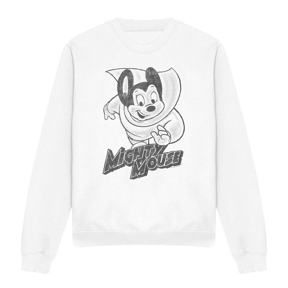 White - Other - Mighty Mouse Mighty Sketch Crew Sweatshirt White - 4