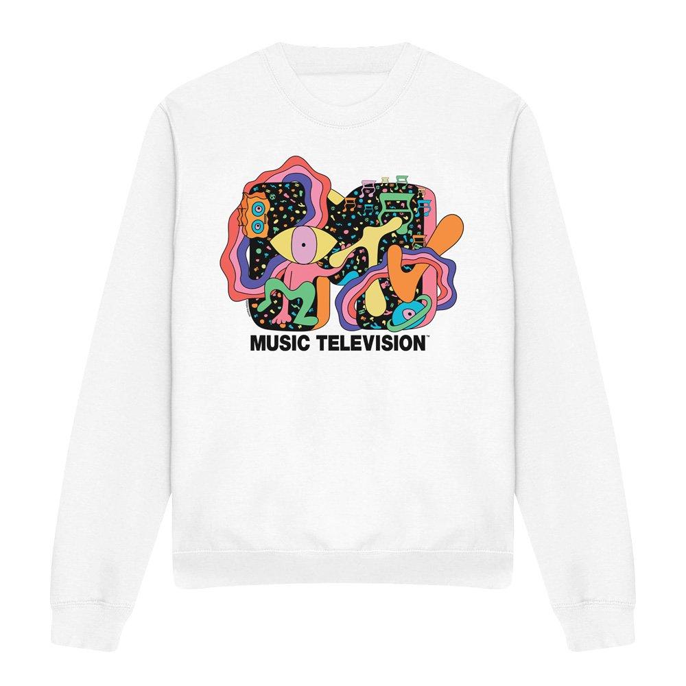 White - Other - MTV Expression Unisex Crew Sweatshirt White - 4