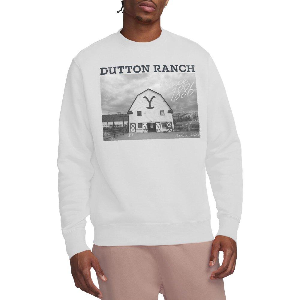 White - Other - Yellowstone Dutton Barn Crew Sweatshirt White - 1