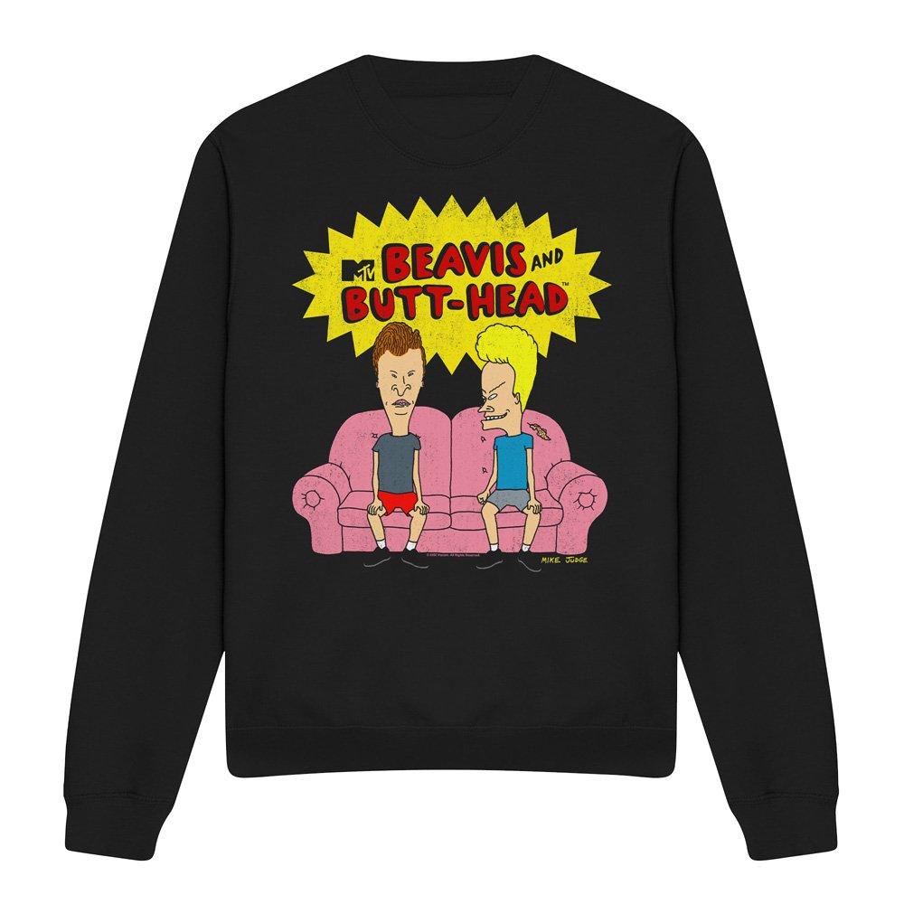 Black - Other - Beavis And Butthead Couch Logo Og Crew Sweatshirt - 4