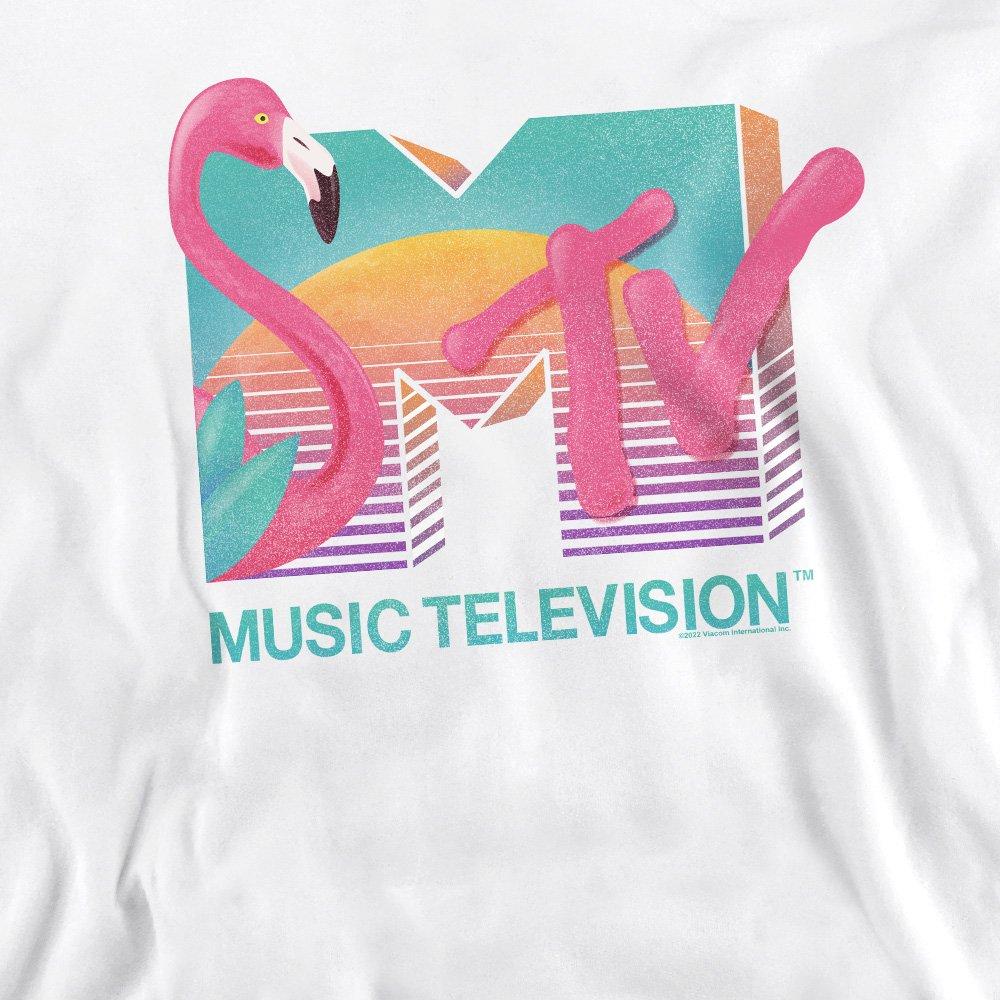 White - Other - MTV Flamingo Logo Crew Sweatshirt White - 2