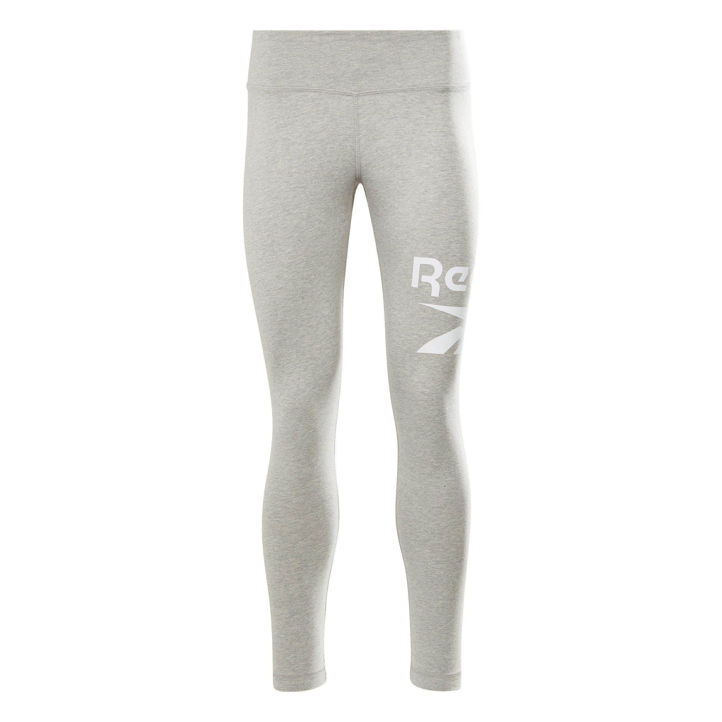 Mgreyh/White - Reebok - Women's Identity Logo Performance Gym Leggings - 1