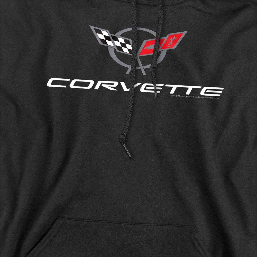 Black - Other - Chevrolet Corvette Modern Emblem Hoodie Black - 2