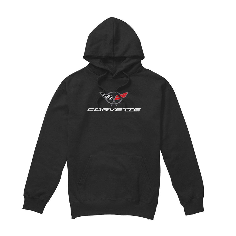 Black - Other - Chevrolet Corvette Modern Emblem Hoodie Black - 4