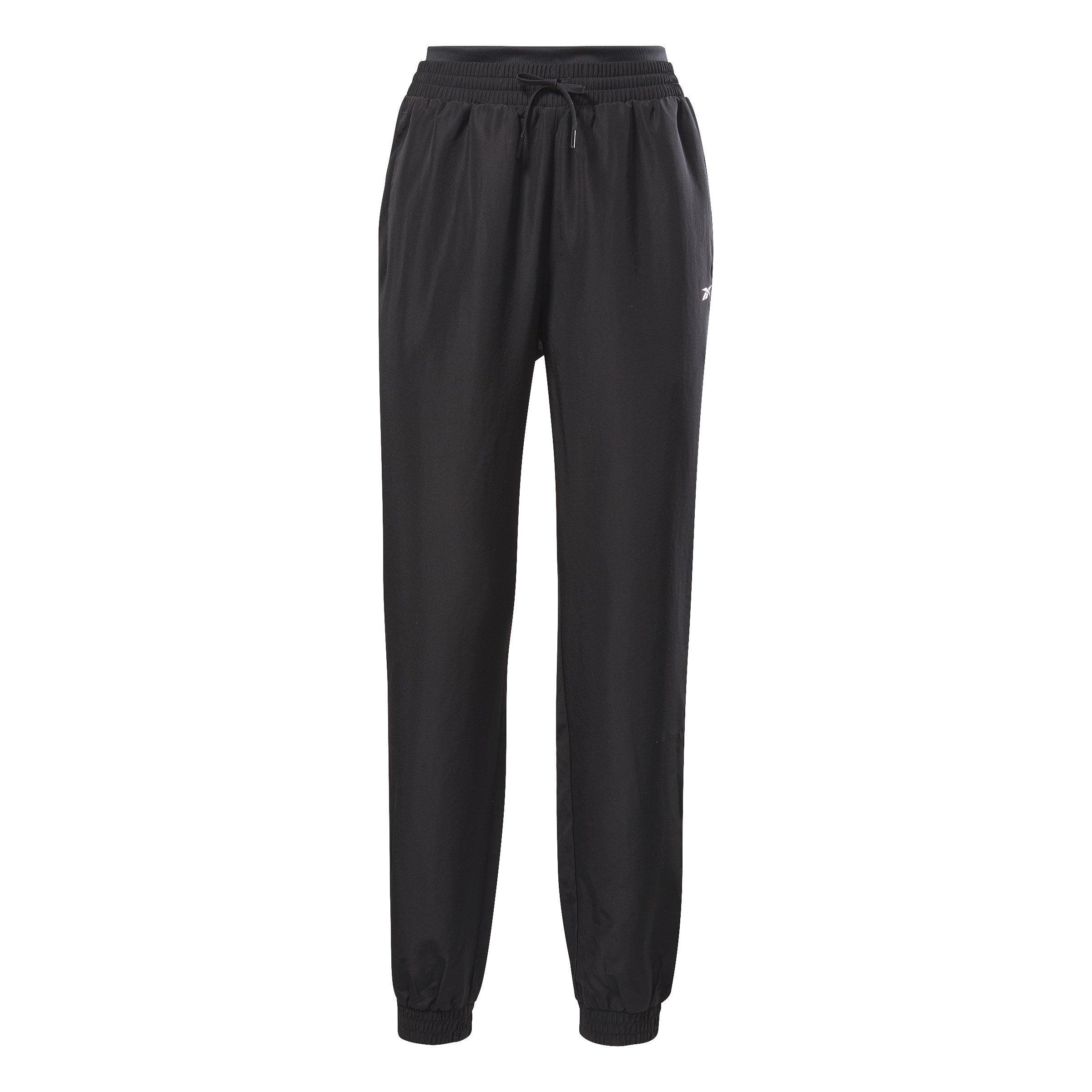 Reebok Women's Workout Ready Woven Performance Tracksuit Bottom - Black - 0-2