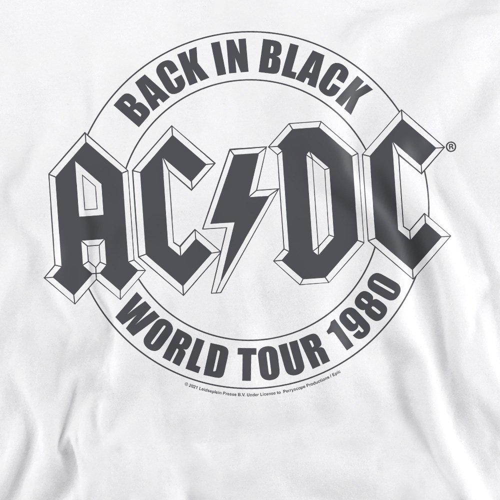 White - ACDC - AC DC Tour Emblem Crew Sweatshirt White - 2
