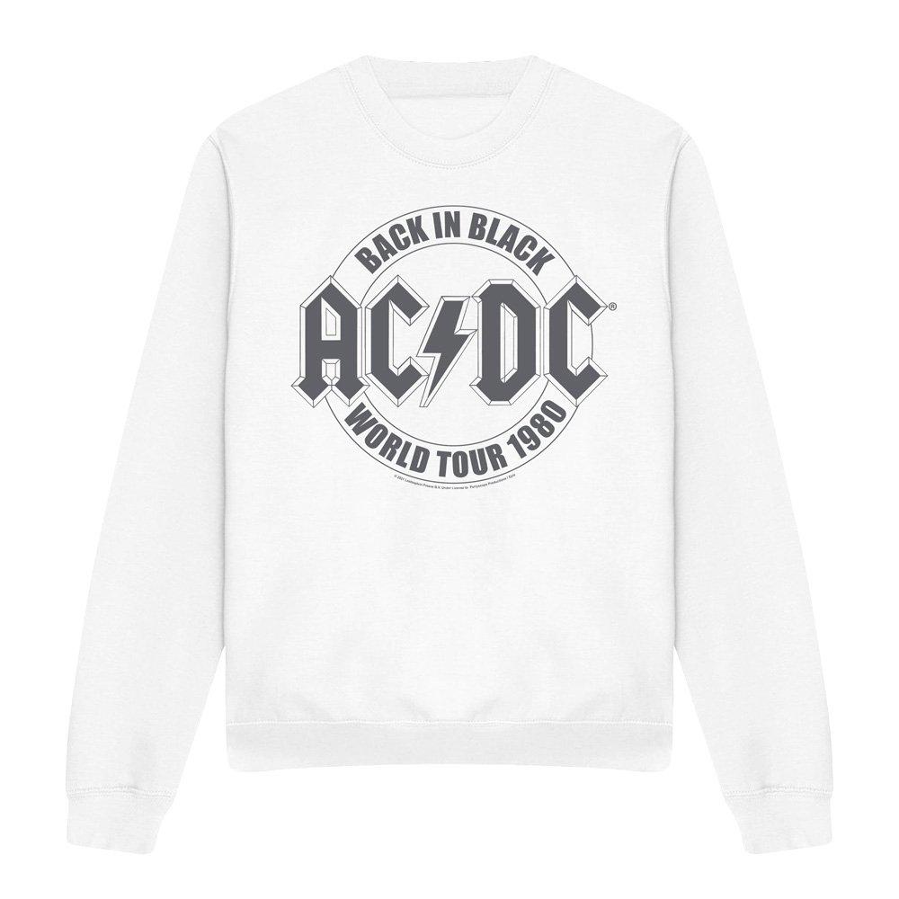 White - ACDC - AC DC Tour Emblem Crew Sweatshirt White - 4