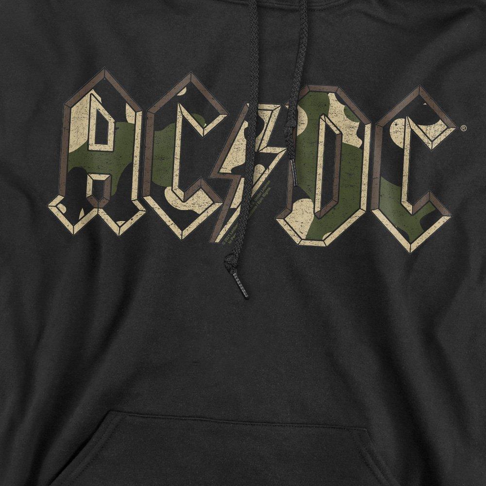 Black - ACDC - AC DC Camo Logo Hoddie Black - 2