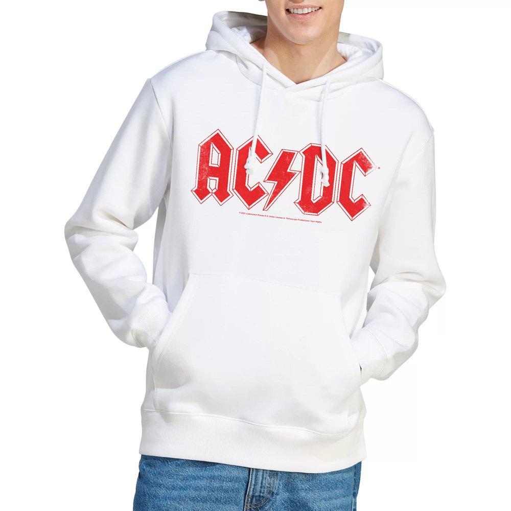 White - ACDC - AC DC Logo Raglan Hoddie White - 1