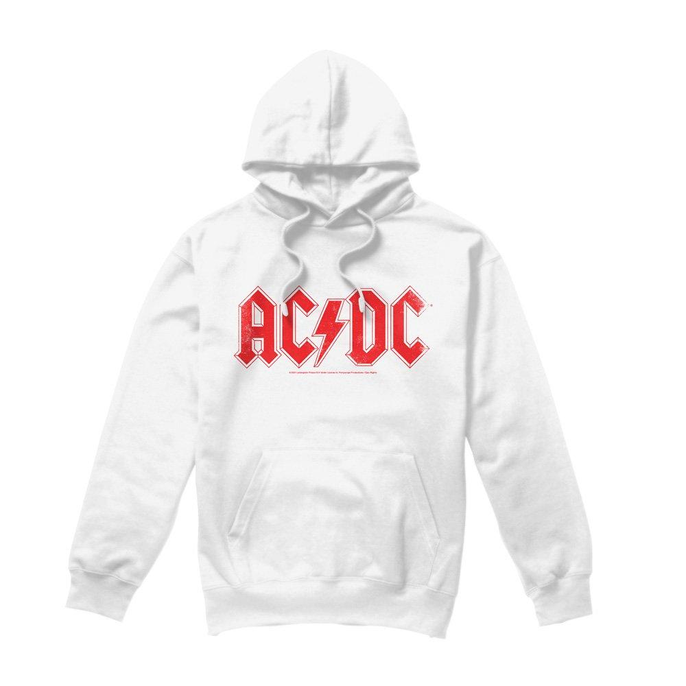 White - ACDC - AC DC Logo Raglan Hoddie White - 4
