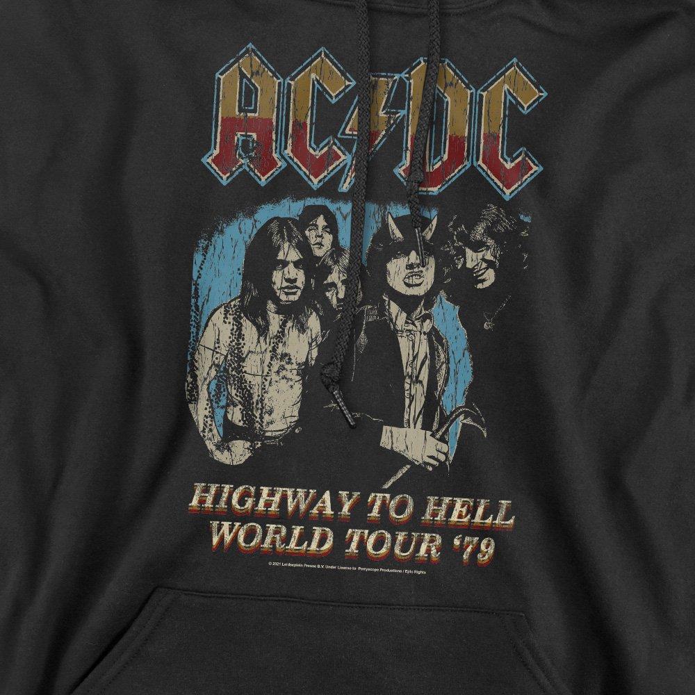 Black - ACDC - AC DC Highway World Tour 79 Hoddie Black - 2