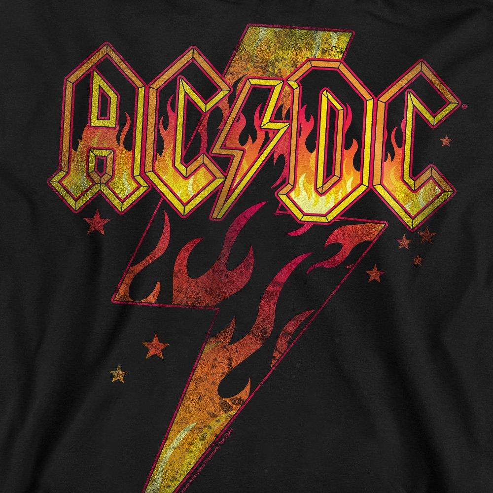 Black - ACDC - AC DC Fire Bolt Crew Sweatshirt Black - 2