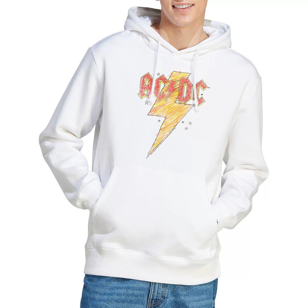 White - ACDC - AC DC Sketch Bolt Hoodie White - 1