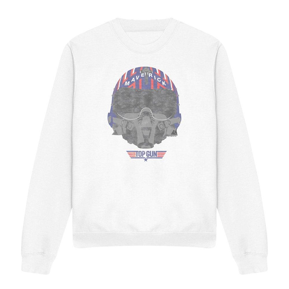 White - Top Gun - Paramount Top Gun Helmet Crew Sweatshirt White - 4
