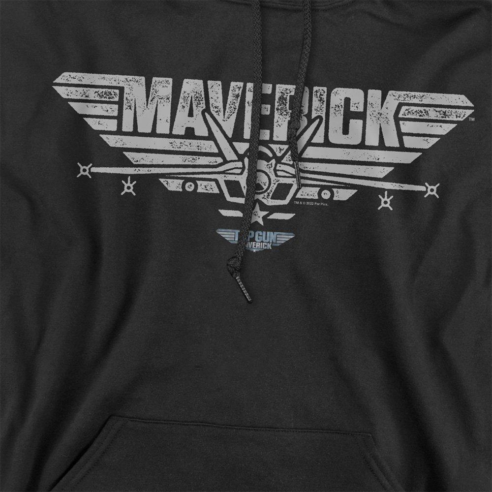 Black - Top Gun - Top Gun: Maverick Maverick Plane Logo Hoddie Blac - 2