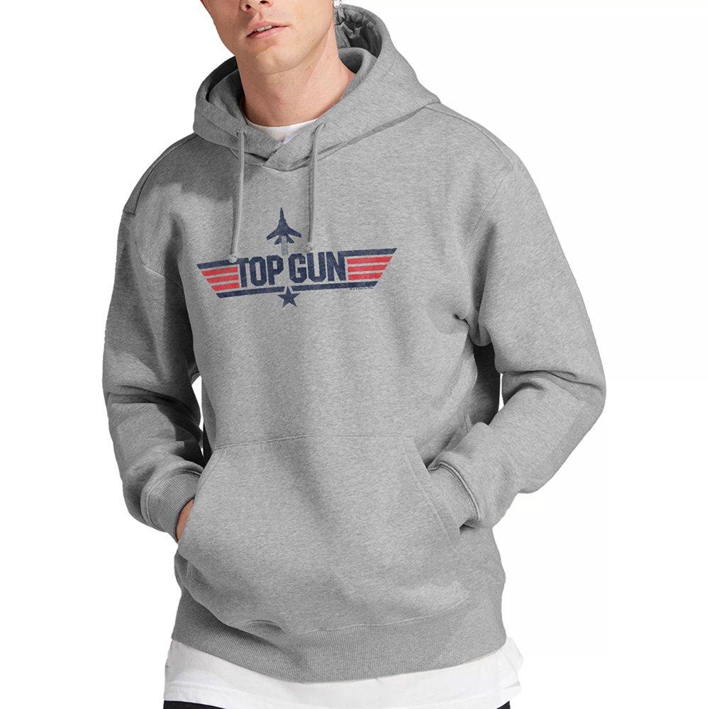 Grey - Top Gun - Paramount - Top Gun Logo Grey Hoodie Athletic Hea - 1