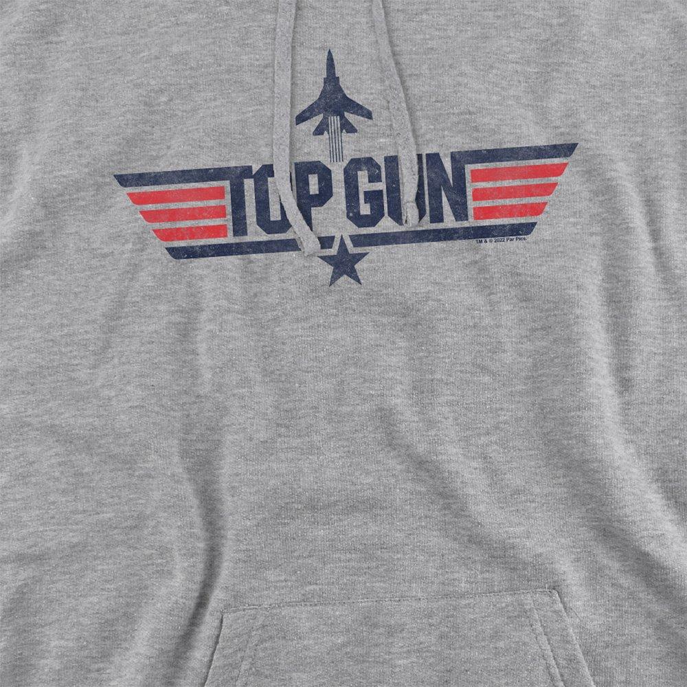 Grey - Top Gun - Paramount - Top Gun Logo Grey Hoodie Athletic Hea - 2