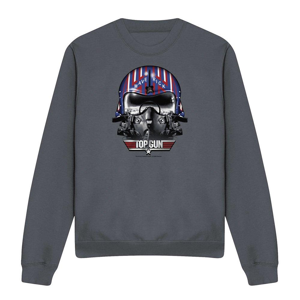 Charcoal - Top Gun - Top Gun Maverick Helmet Crew Sweatshirt Charcoal - 4
