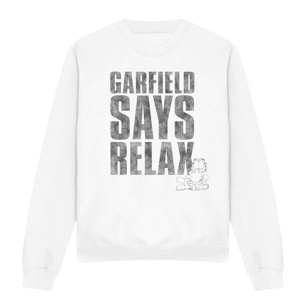 White - Garfield - Garfield Relax Crew Sweatshirt White - 4