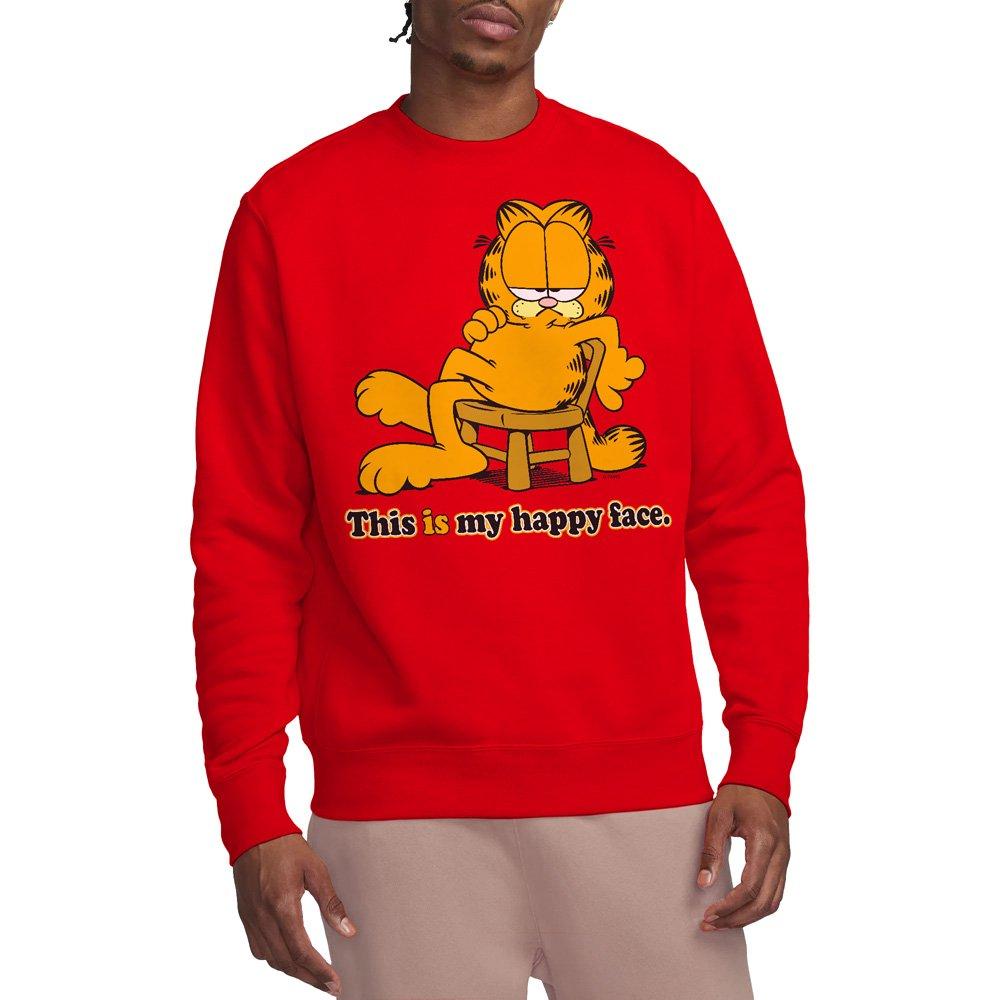 Red - Garfield - Garfield Happy Face Sweatshirt Red - 1