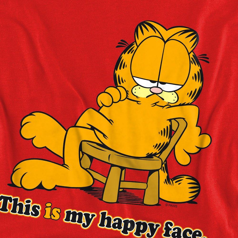 Red - Garfield - Garfield Happy Face Sweatshirt Red - 2