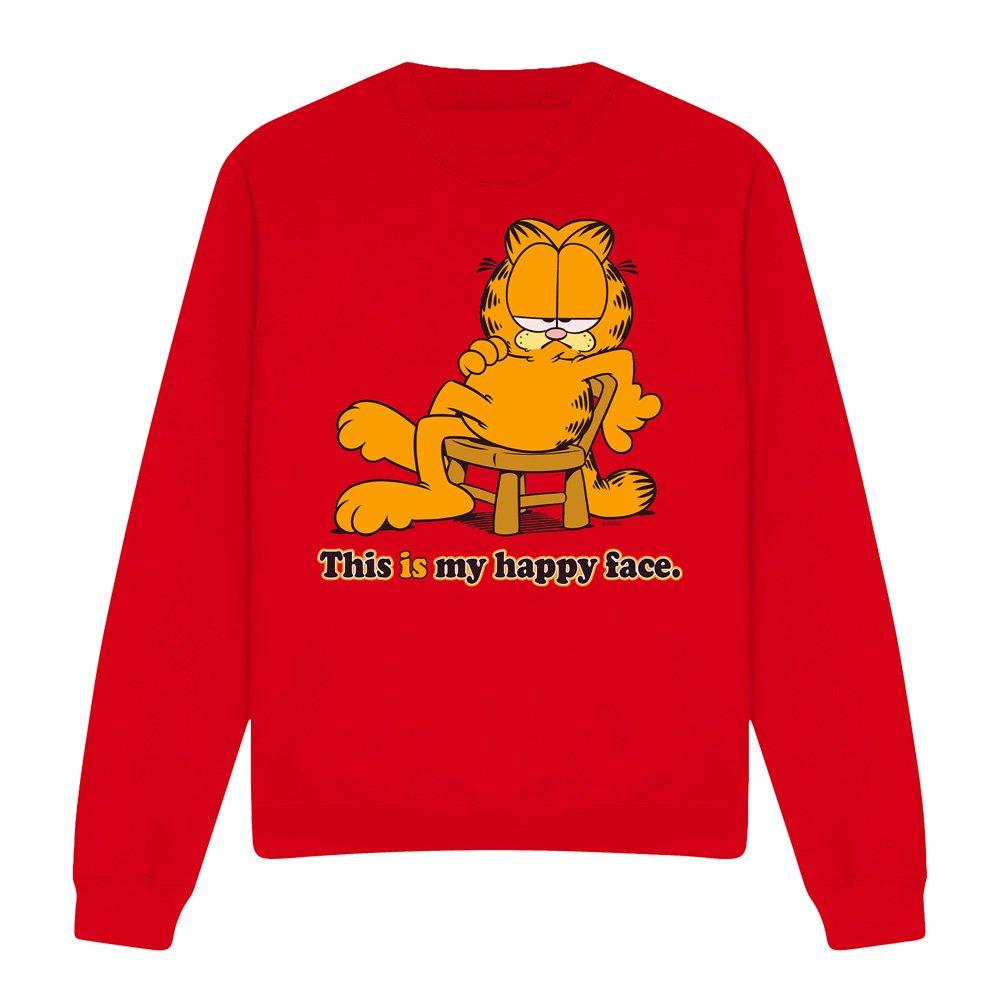 Red - Garfield - Garfield Happy Face Sweatshirt Red - 4