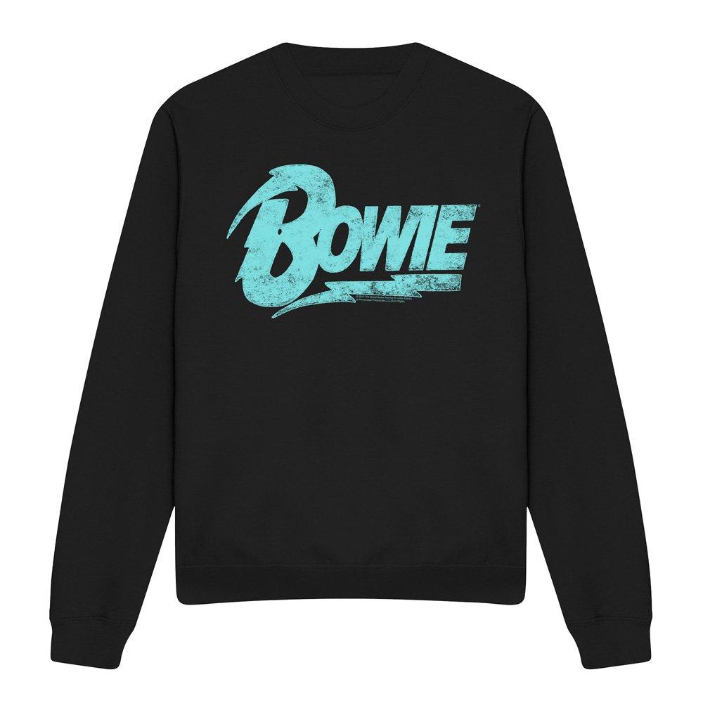 Black - David Bowie - David Bowie Logo Crew Sweatshirt Black - 4