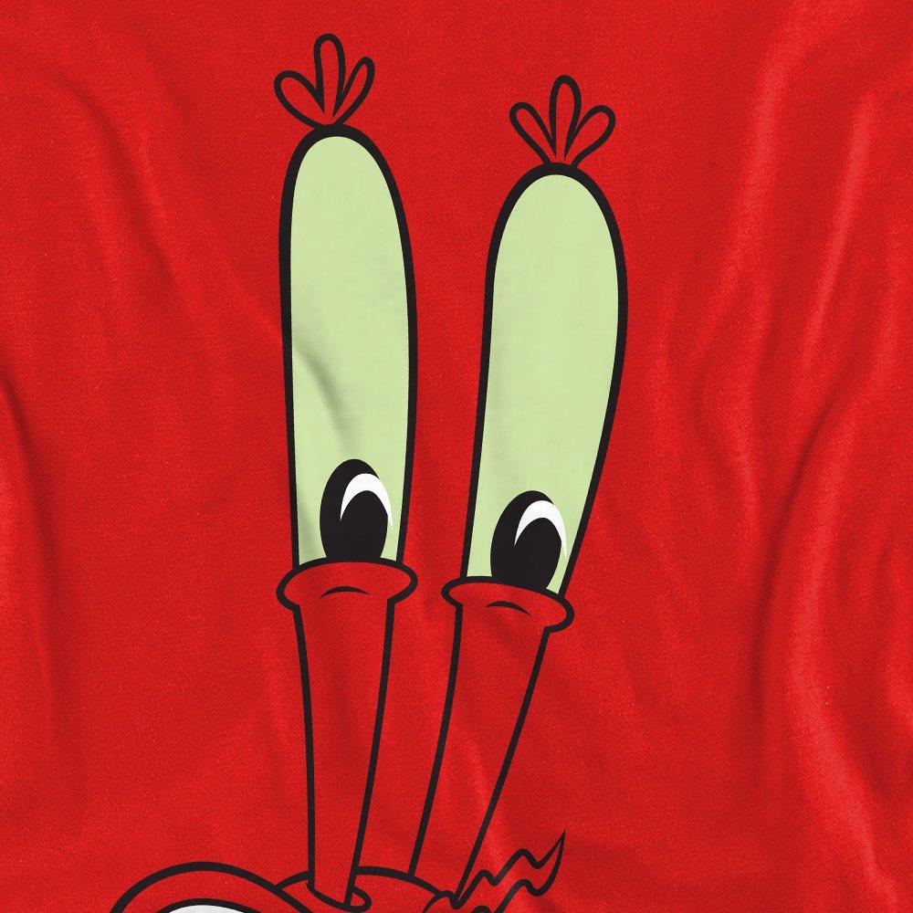 Red - Spongebob - Spongebob Mr. Krabs Smallile Face Crew Sweatshirt - 2