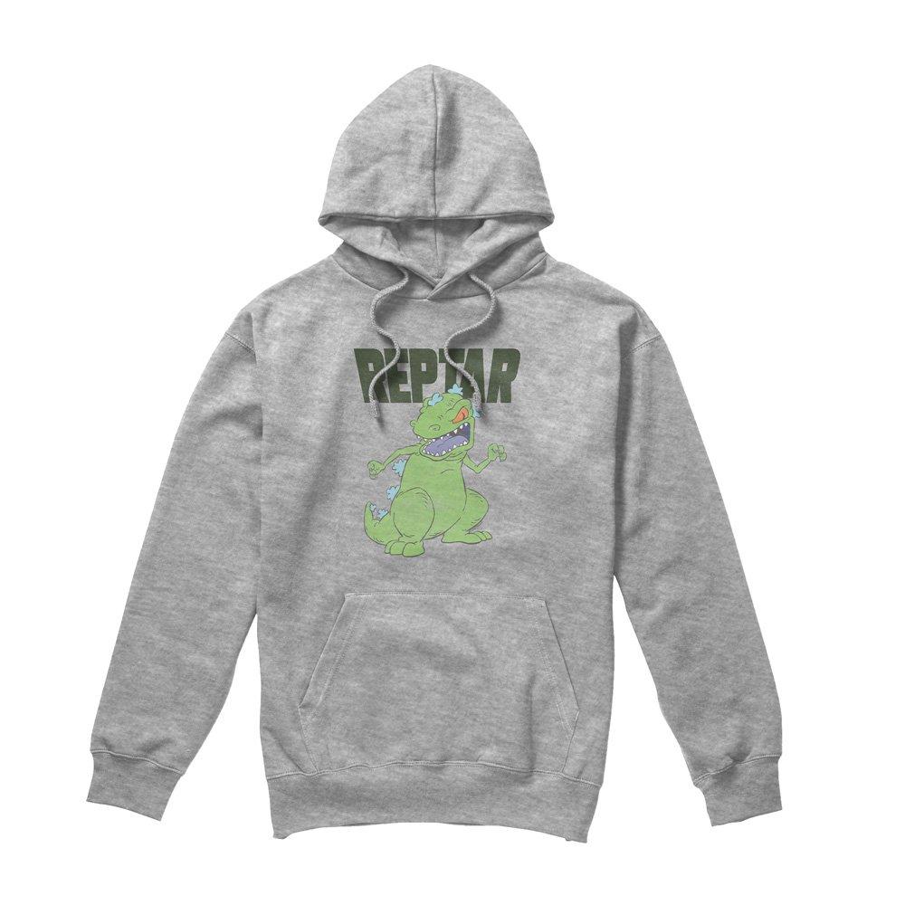 Light Grey - Nickelodeon - Rugrats Reptar Big Hoddie Athletic Heather - 4