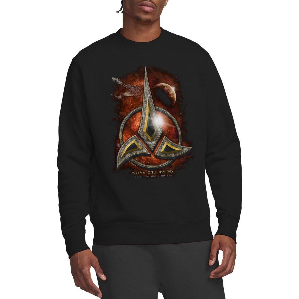 Black - Star Trek - Star Trek Klingon Crest Crew Sweatshirt Black - 1