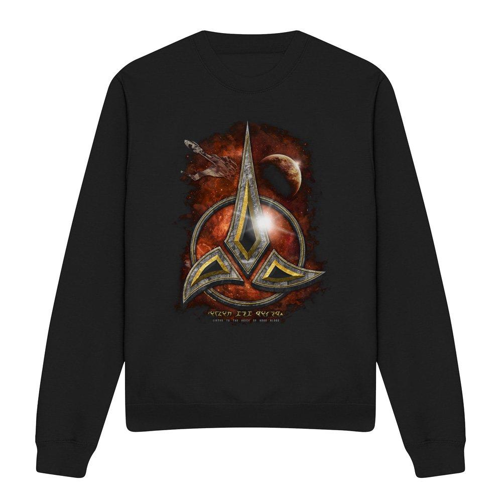 Black - Star Trek - Star Trek Klingon Crest Crew Sweatshirt Black - 4