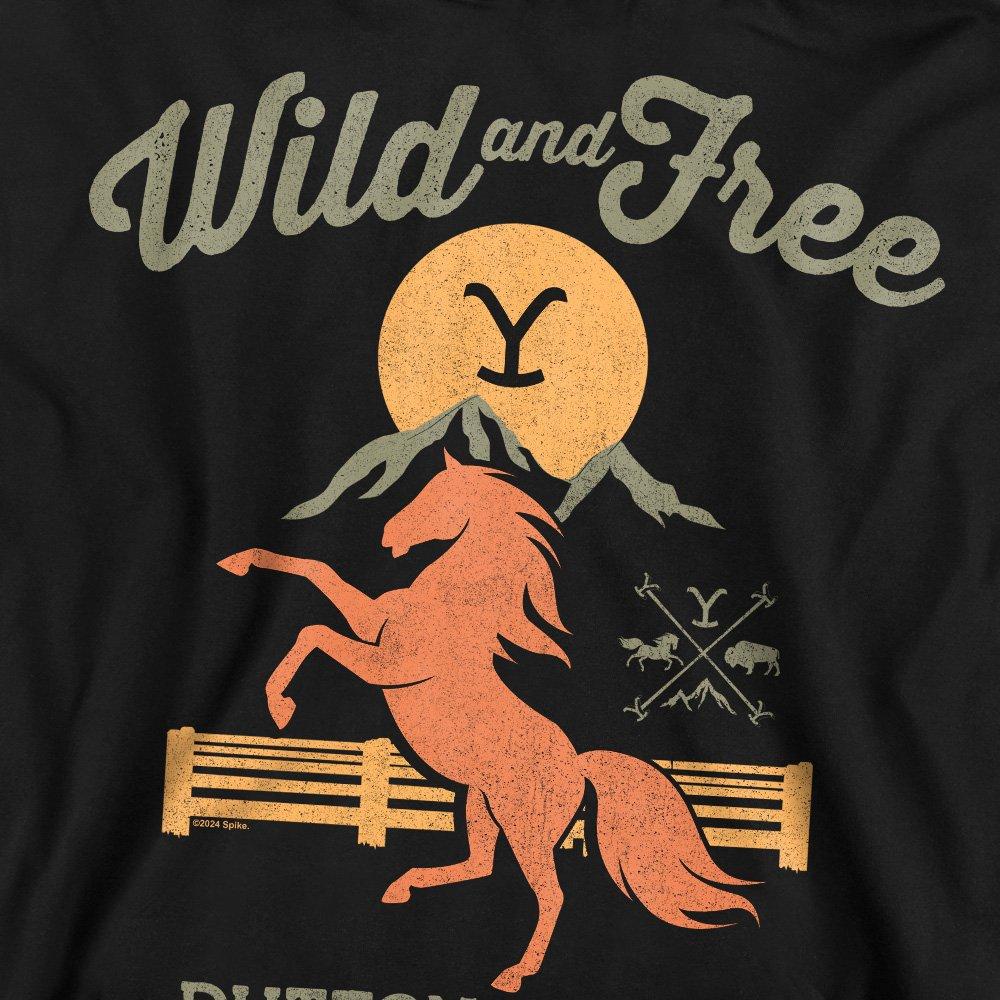Black - Other - Yellowstone Wild And Free Unisex Crew Sweatshirt - 2