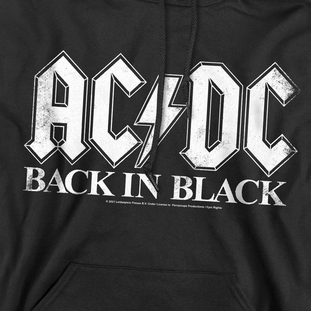 Black - ACDC - AC DC Back In Black Hoodie Black - 2