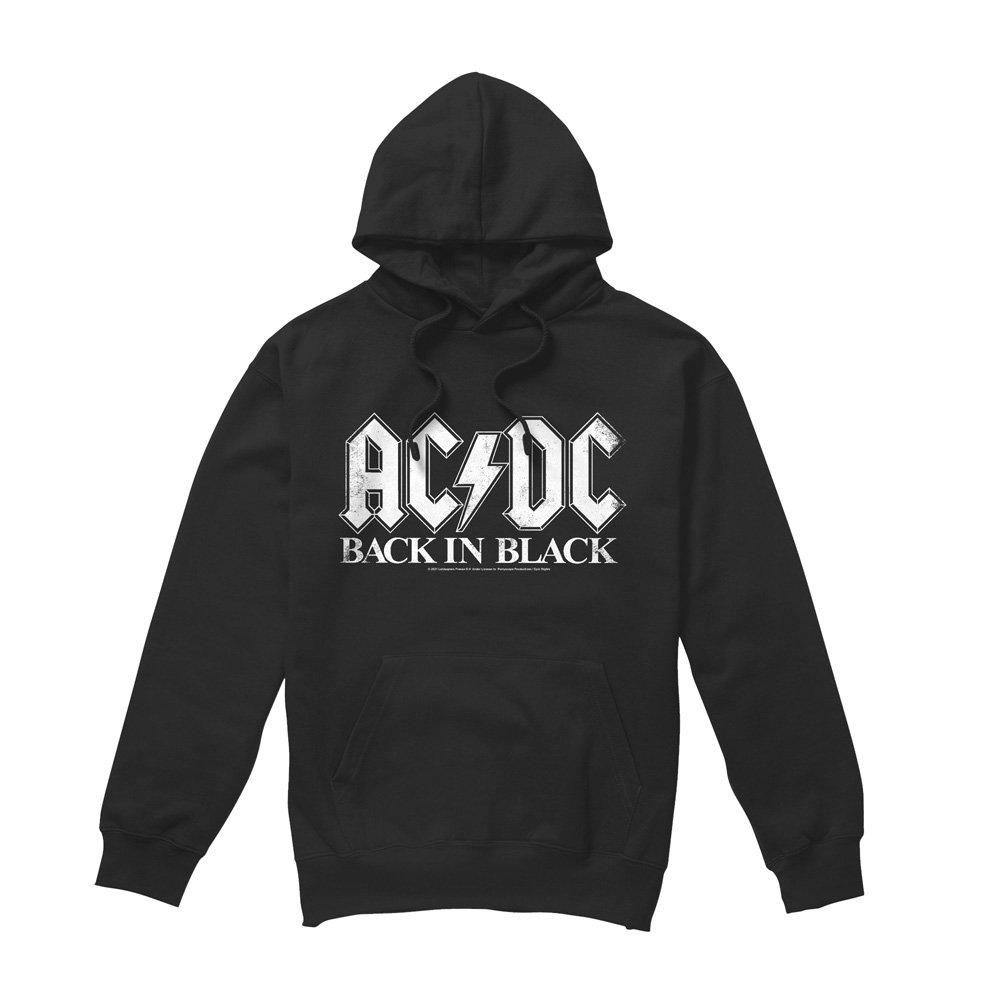 Black - ACDC - AC DC Back In Black Hoodie Black - 4