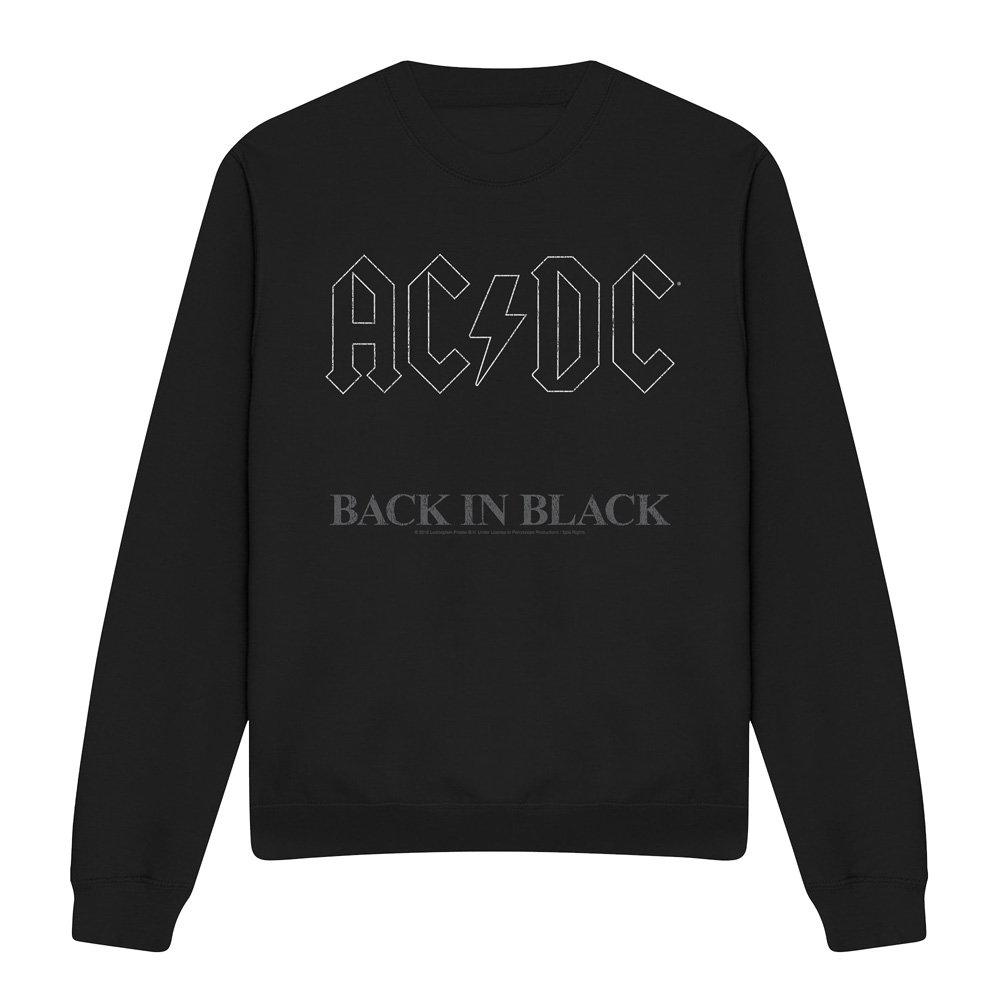 Black - ACDC - AC DC Back In Black Crew Sweatshirt Black - 4