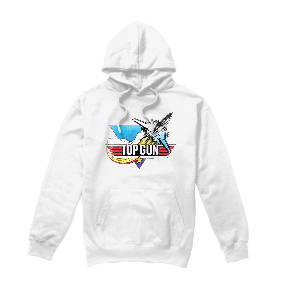 White - Top Gun - Top Gun Jet Swoop Logo Unisex Hoodie White - 4