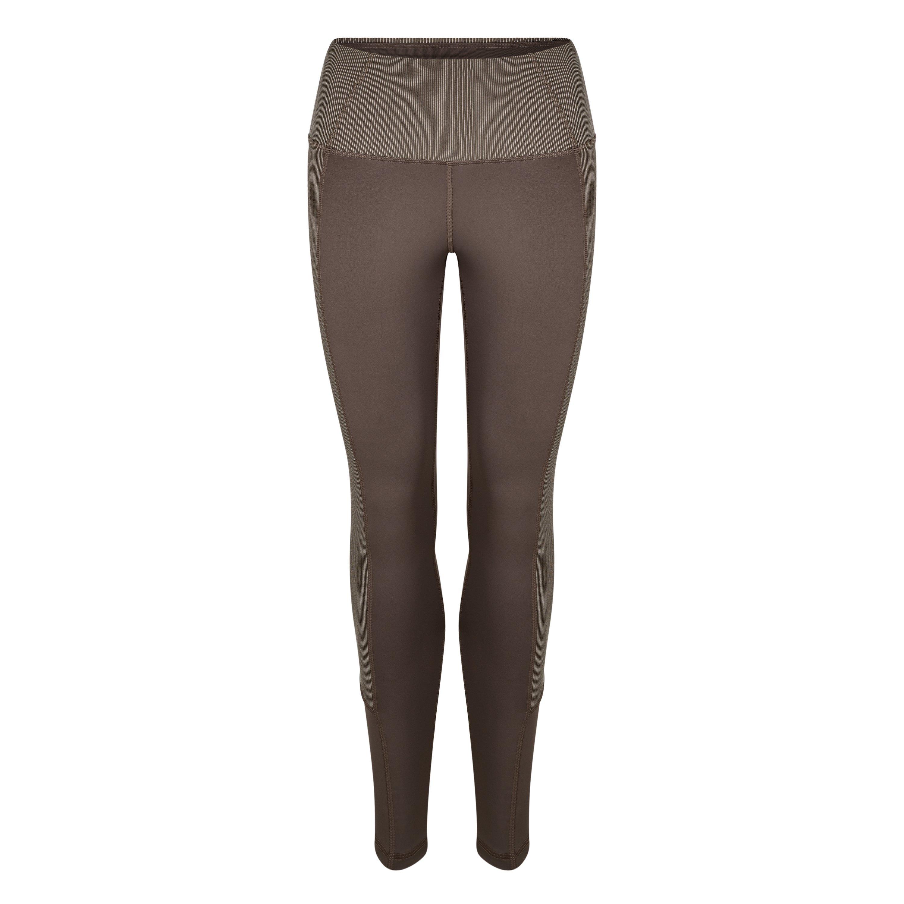Reebok Women's Rib High-Rise Performance Gym Legging - Trkgry - 4-6