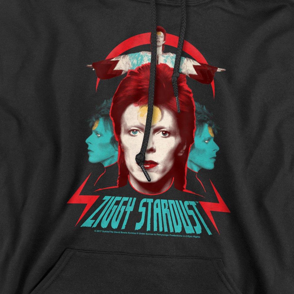 Black - David Bowie - David Bowie Ziggy Heads Hoddie Black - 2