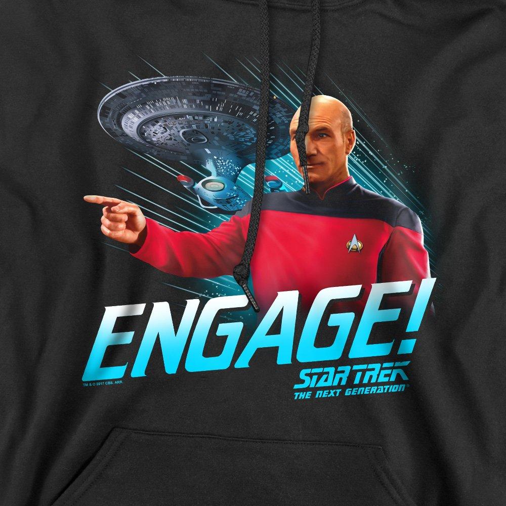 Black - Star Trek - Star Trek Engage Hoddie Black - 2