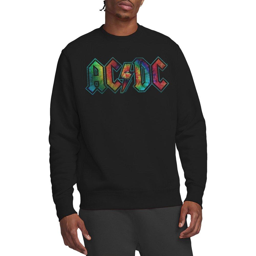 Black - ACDC - AC DC Tie Dye Logo Crew Sweatshirt Black - 1